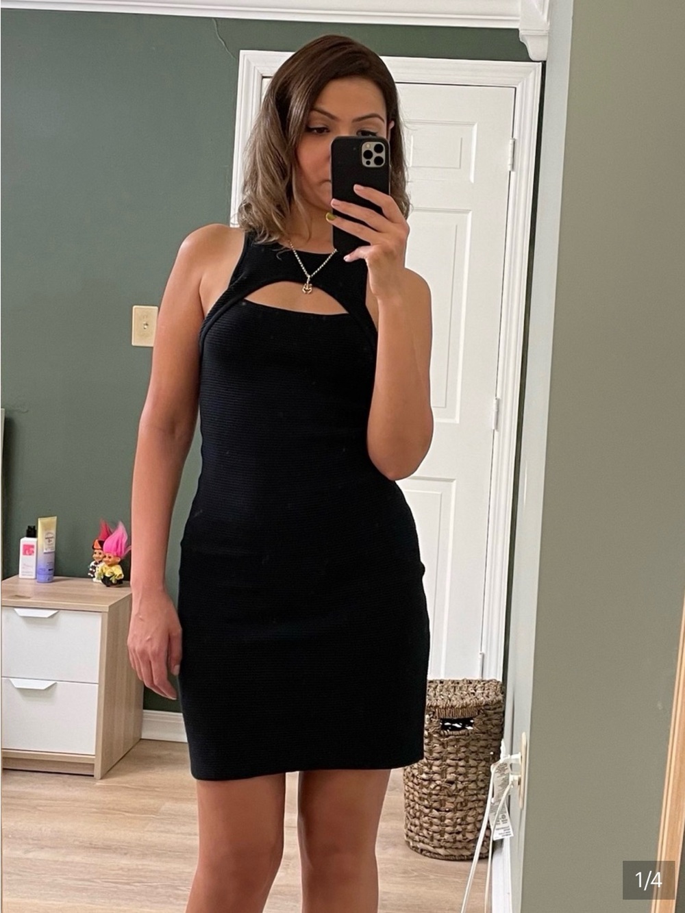 Women’s Black Cutout Bodycon Dress
